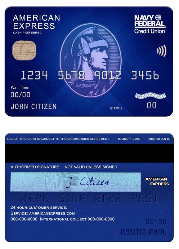 USA Navy Federal Union bank amex blue cash preferred